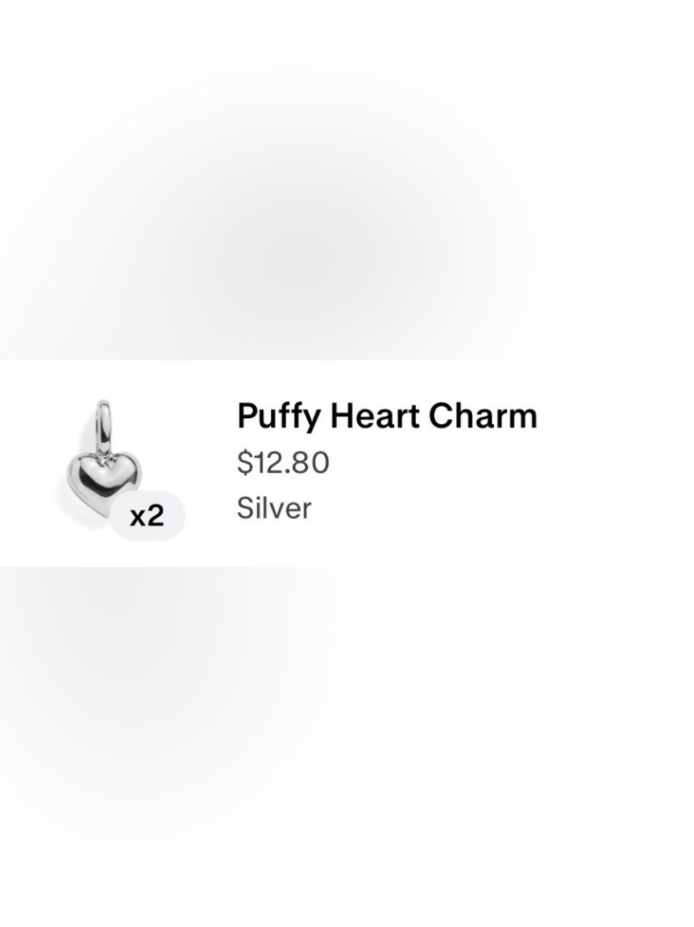 Wear Felicity - Puffy Heart Charm Pendant Bracelet Accent - Silver